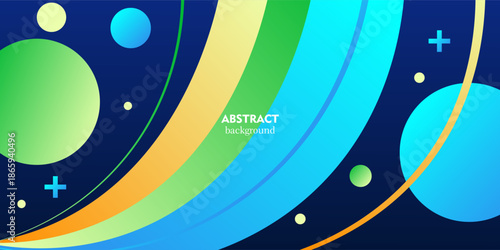 Abstract fluid curve pattern on a background with a green and blue gradient pattern. Trendy banner concept with elegant lines. Vector eps10