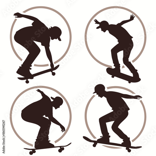 Skateboard silhouettes
