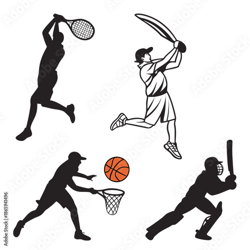 Sports silhouettes
