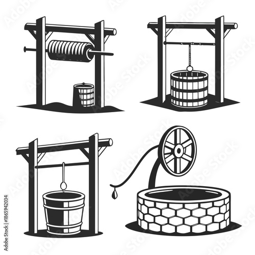 Historical water pumping devices