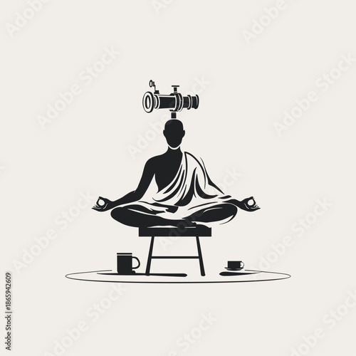 Vintage Robot with Retro Phone