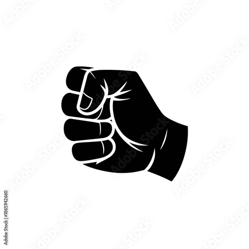 Hand gesture icons with thumbs up down and fist silhouette vector illustration