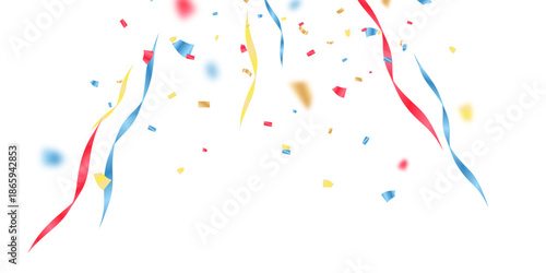 Confetti background Stunning colors that zigzag down for the celebration. Festive decoration vector illustration