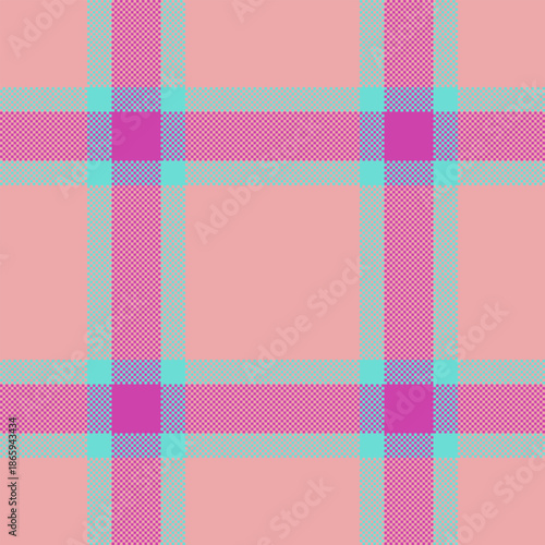 Trend background texture seamless, abstract tartan vector plaid. Stationary textile check pattern fabric in light and teal colors.