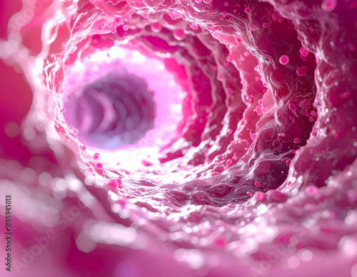 A detailed view of a human blood vessel