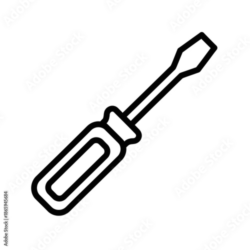 Modern flat screwdriver icon for DIY projects and repairs