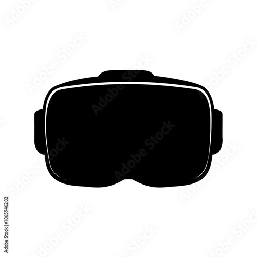 A sleek black virtual reality headset offers immersive digital experiences