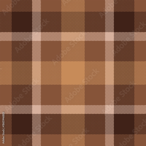 Everyday textile tartan seamless, variety background check vector. Robe fabric pattern texture plaid in orange and dark colors.
