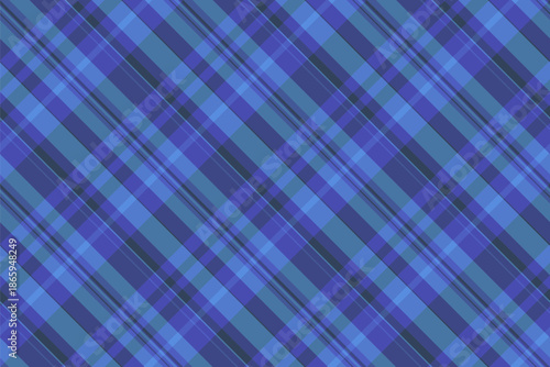 Inspiration check textile fabric, bedroom tartan seamless pattern. Various plaid texture background vector in blue and cyan colors.
