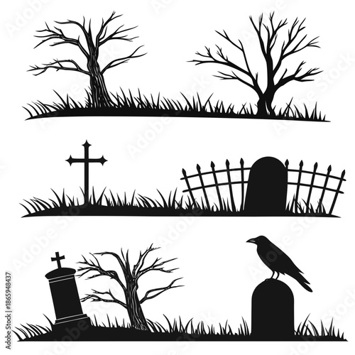Grave silhouettes