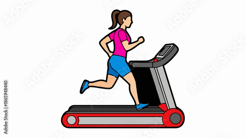 Woman running on a treadmill