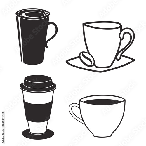 Coffee cups illustration