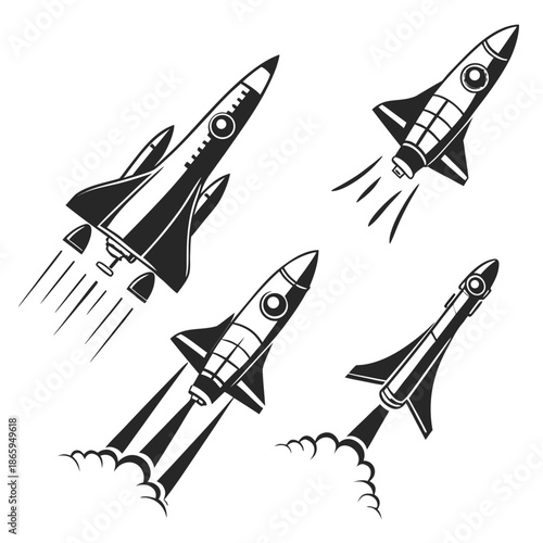 Illustrated rockets