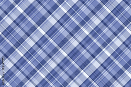 Comfort background check tartan, vertical pattern textile seamless. Thin vector fabric plaid texture in blue and light colors.