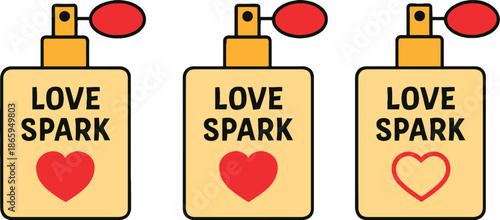 Love Spark Perfume Bottles Set