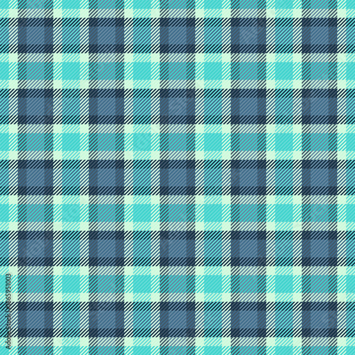 Dining pattern seamless textile, shop fabric check plaid. Turkish texture vector tartan background in cyan and light colors.