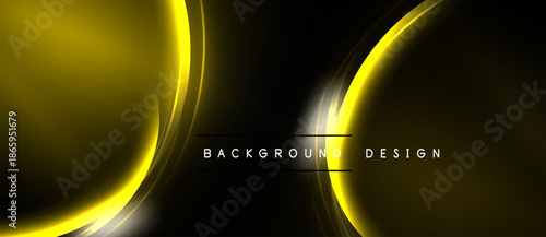 Abstract golden lines over black background. Modern design element, suitable for digital projects or presentations. Simple, elegant composition.