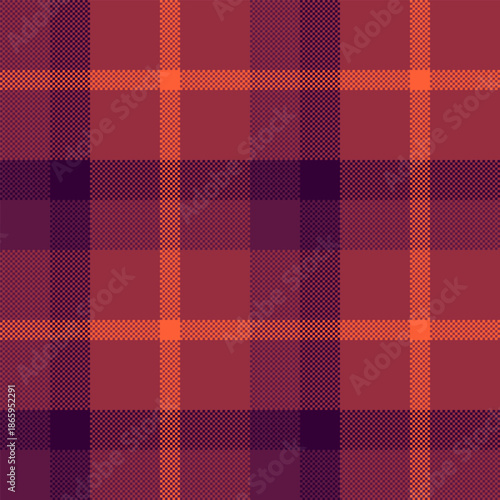 Eps textile plaid background, everyday pattern seamless texture. Layered fabric vector tartan check in red and pink colors.