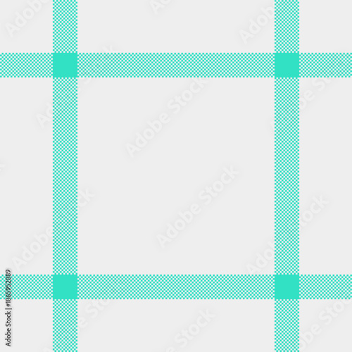 Cloth check tartan texture, platform seamless fabric plaid. Illustration textile background vector pattern in white and teal colors.