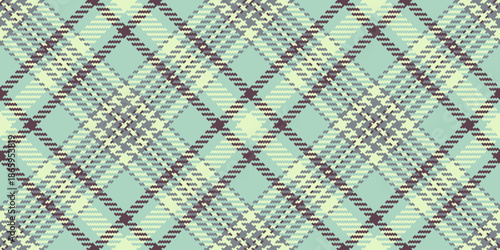 Adorable tartan check seamless, slim background vector texture. Herringbone textile fabric plaid pattern in light and pastel colors.