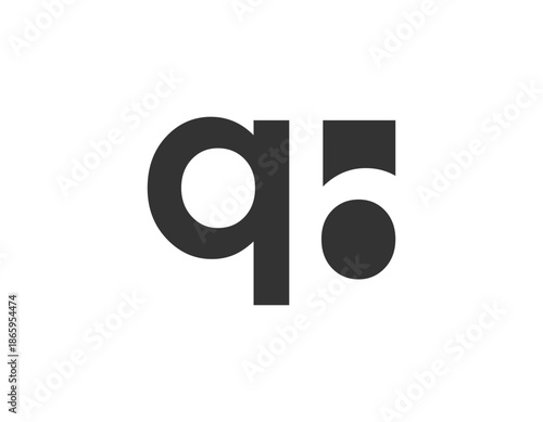 QB creative geometric initial based modern and minimal logo. Letter q b trendy fonts.