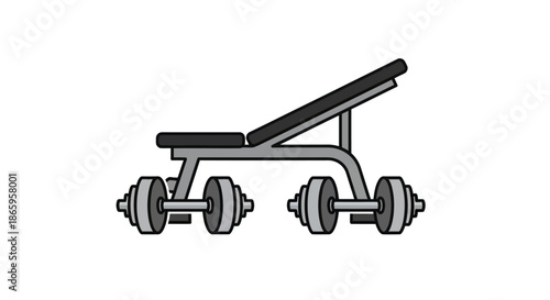 Adjustable Weight Bench with Dumbbells for Fitness Training.