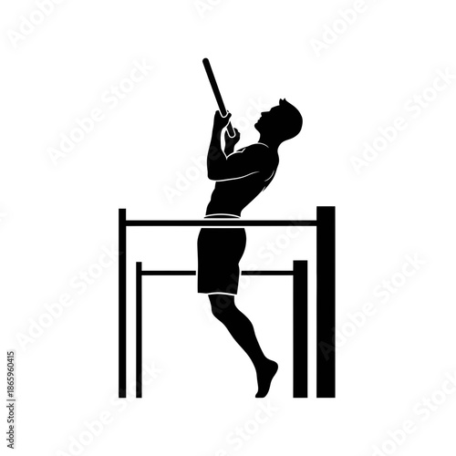 Weightlifter Lifting Barbell Silhouette For Muscle Building And Elite Strength Training