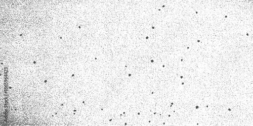 Black dots scattered across a textured grey background with a grainy effect abstract pattern