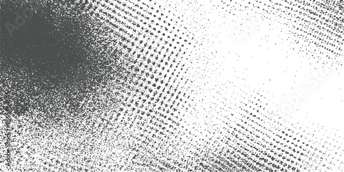 Dark grey and white textured background with scattered dots and halftone pattern abstract