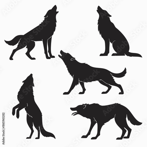 Wolf silhouettes