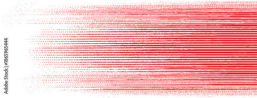 Red horizontal lines and dots pattern on white background 1
