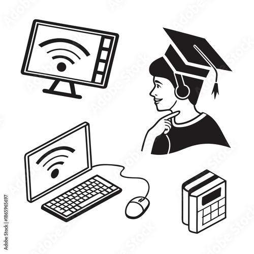 Educational technology icons