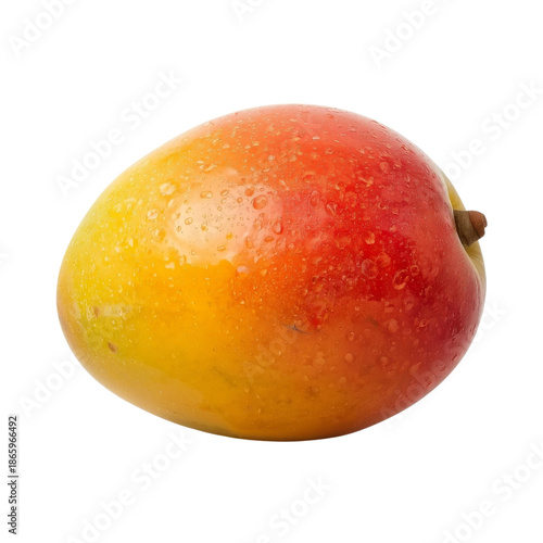 Fresh Mango Placed on a Clean Surface With Water Droplets During Daylight