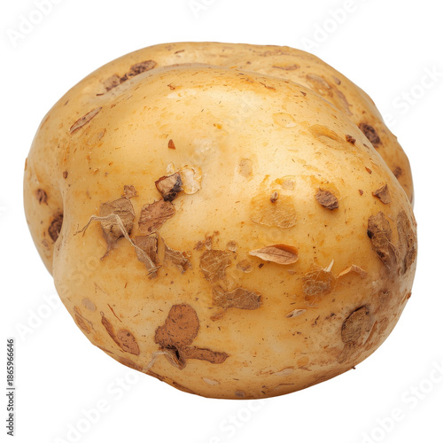 Brown Potato With Small Blemishes Found in a Grocery Store