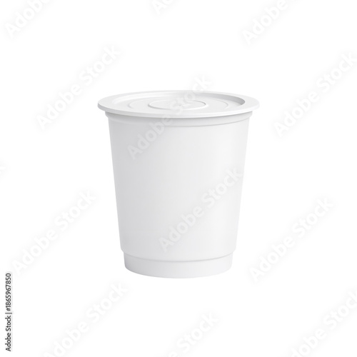 White Cup With Lid Placed on a Simple Surface in a Well-Lit Room During Day Time