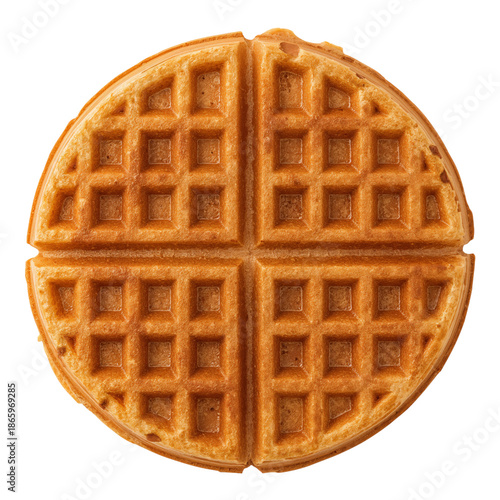 Waffle Placed on a White Surface Ready for Serving in a Kitchen Setting Durin...