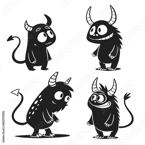 Cartoon monsters illustration