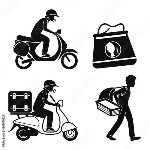 Delivery services icons
