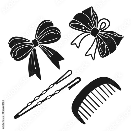 Hair accessories illustration