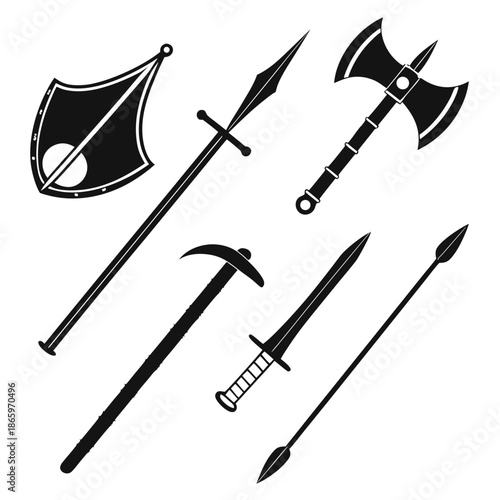 Medieval weaponry collection
