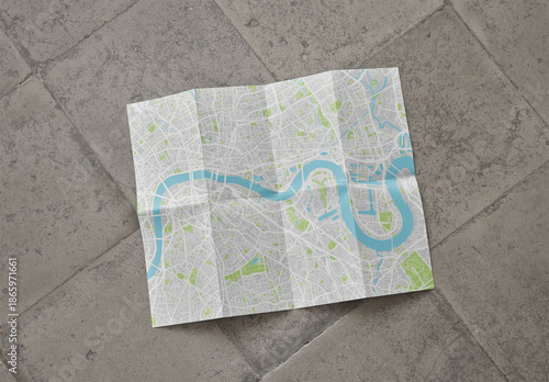 Mockup Of Customized Paper Folded Multiple Times