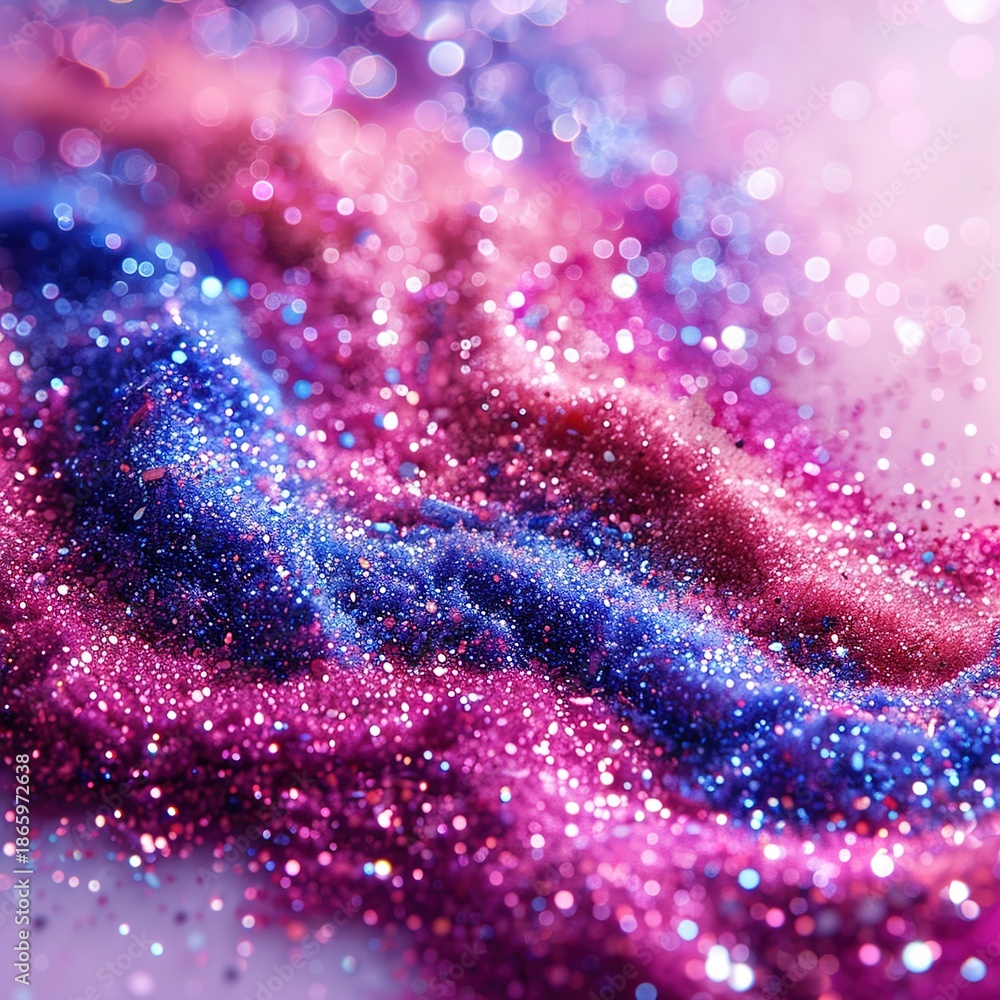 Fototapeta premium Vibrant Glitter Galaxy with Sparkling Lights