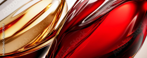 Close-Up of Red and White Wine in Glasses – Vibrant Swirls