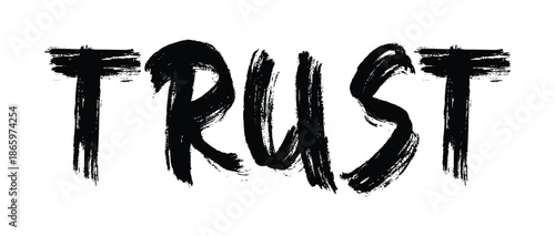 Handwritten Trust Brush Typography