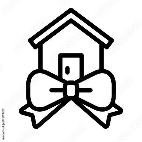 부동산 아웃라인 아이콘. 추천 매물