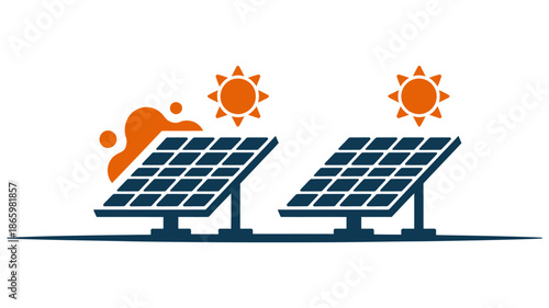Visual representation of solar panel conditions: optimal versus affected by external elements