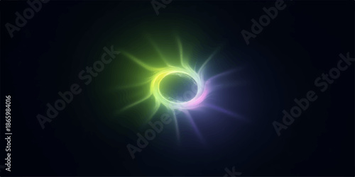 Solar eclipse with corona shining brightly in space