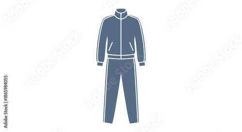 Blue and white striped athletic tracksuit for sports and leisure activities.