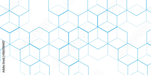abstract geometric blue texture background. blue hexagon 3D background texture. 3d rendering illustration. Clear pattern abstract background hexagon .Futuristic abstract banner.	
