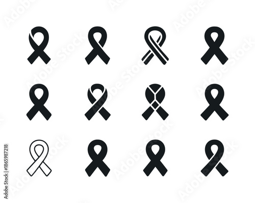 Humanitarian Logo Set. International aid organizations. Icon set. Set Logo of International aid organizations: humanitarian ribbon. harmonious logo variations